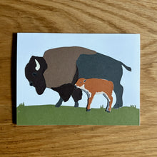 Load image into Gallery viewer, Buffalo and Baby Calf Card