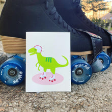 Load image into Gallery viewer, Raptor on Rollerskates Card