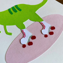 Load image into Gallery viewer, Raptor on Rollerskates Card
