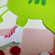 Load image into Gallery viewer, Raptor on Rollerskates Card