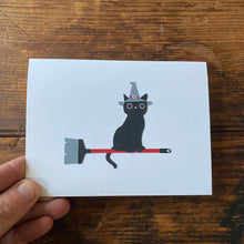 Load image into Gallery viewer, Cat Witch Card (Original White)

