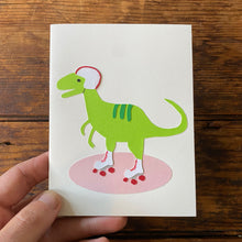 Load image into Gallery viewer, Raptor on Rollerskates Card