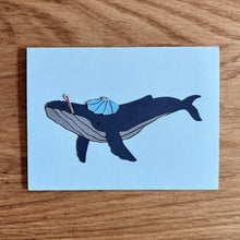 Load image into Gallery viewer, Humpback Has a Cold (Unwell Whale) Card
