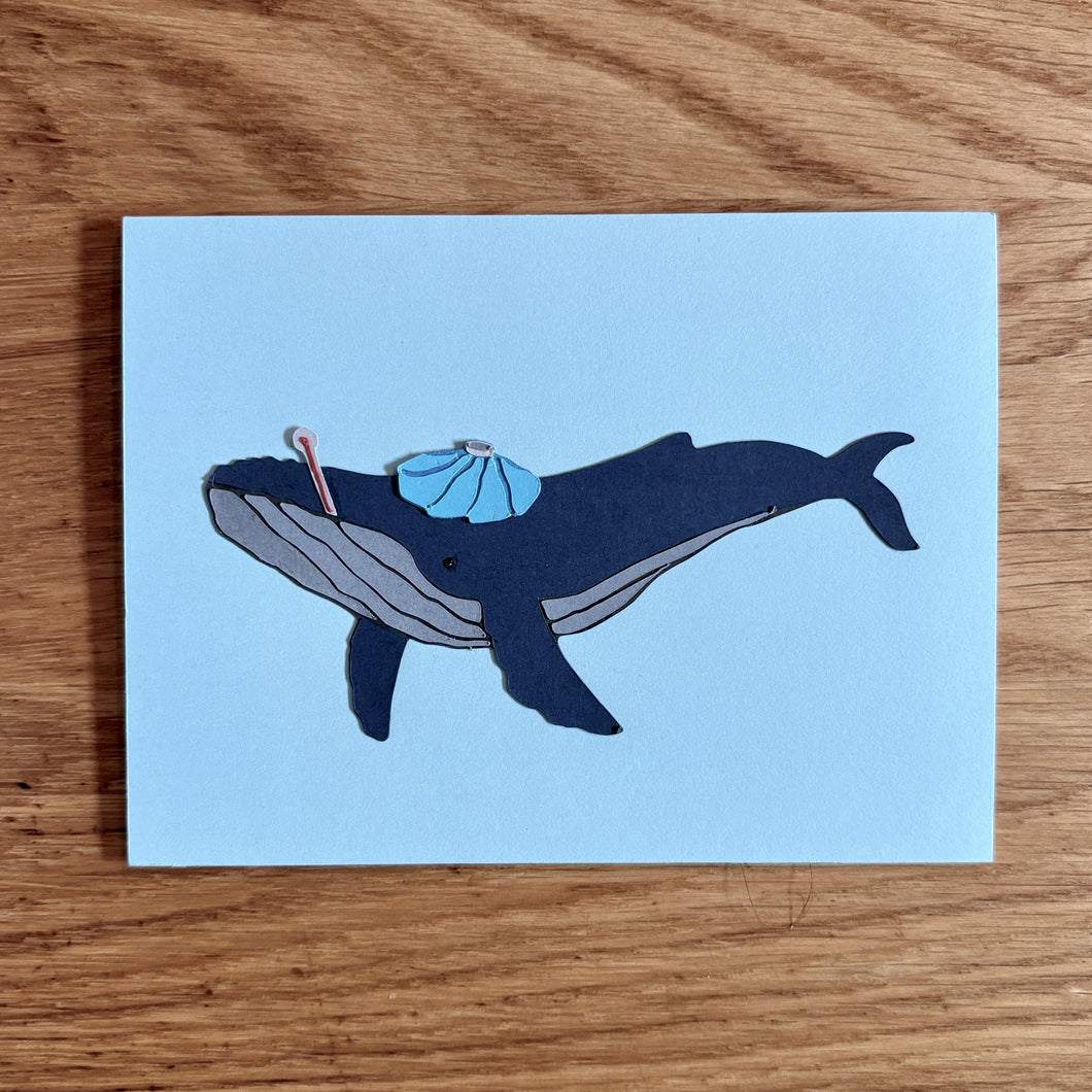 Humpback Has a Cold (Unwell Whale) Card