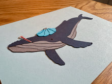 Load image into Gallery viewer, Humpback Has a Cold (Unwell Whale) Card
