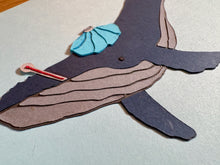 Load image into Gallery viewer, Humpback Has a Cold (Unwell Whale) Card

