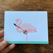 Load image into Gallery viewer, Vacation Flamingo Card
