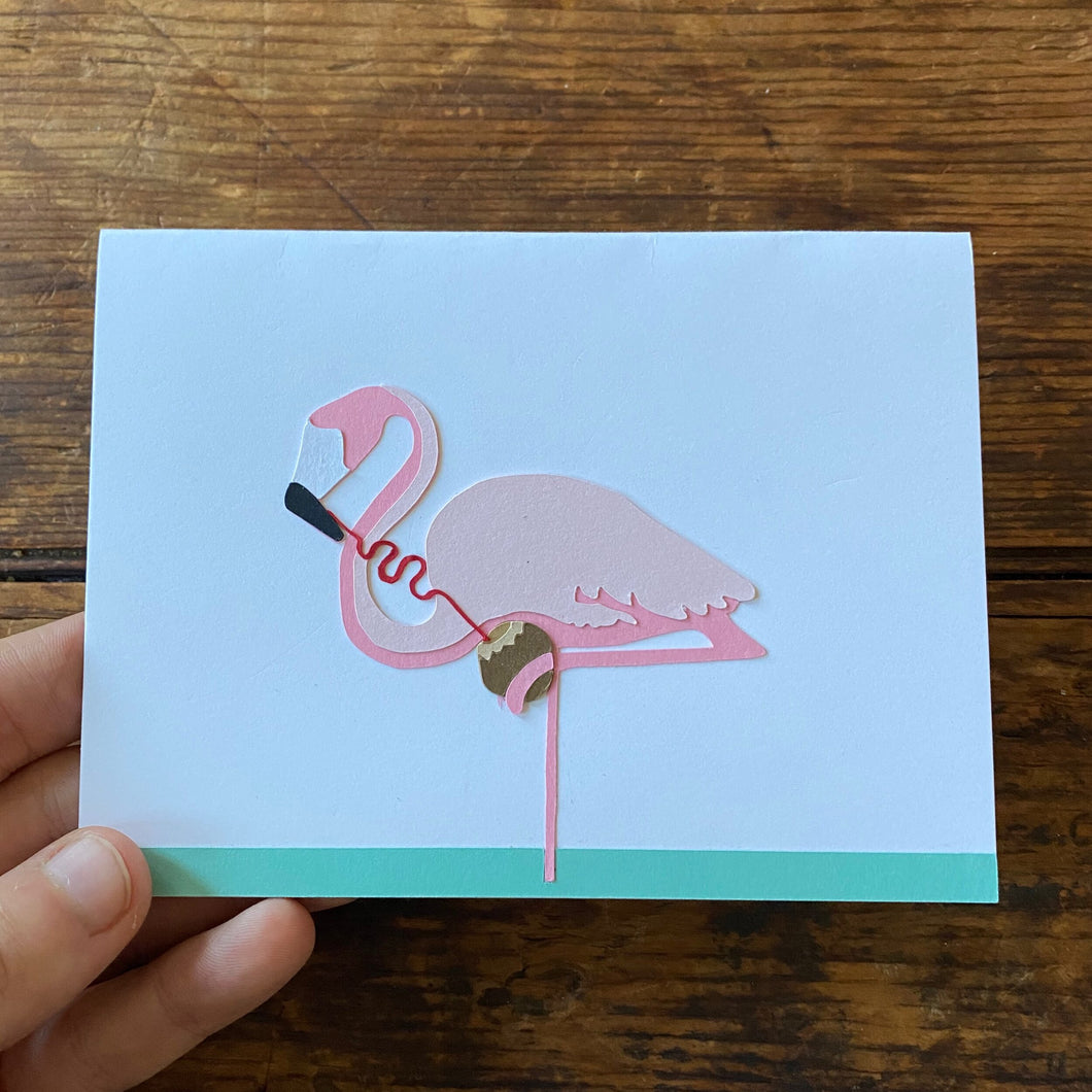 Vacation Flamingo Card