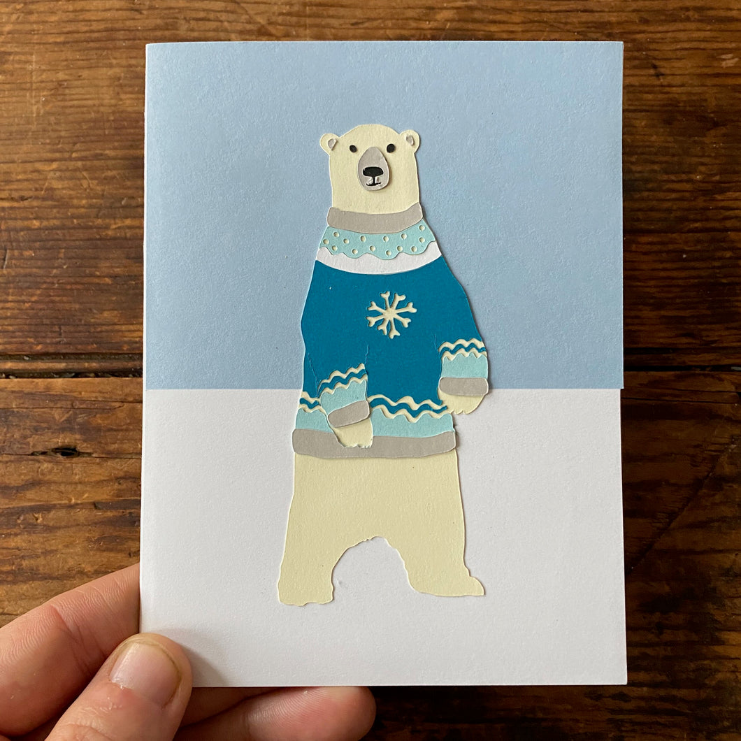 Polar Bear Sweater Card
