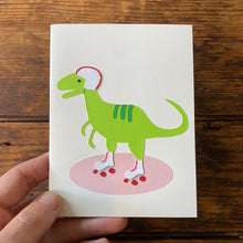 Load image into Gallery viewer, Raptor on Rollerskates Card
